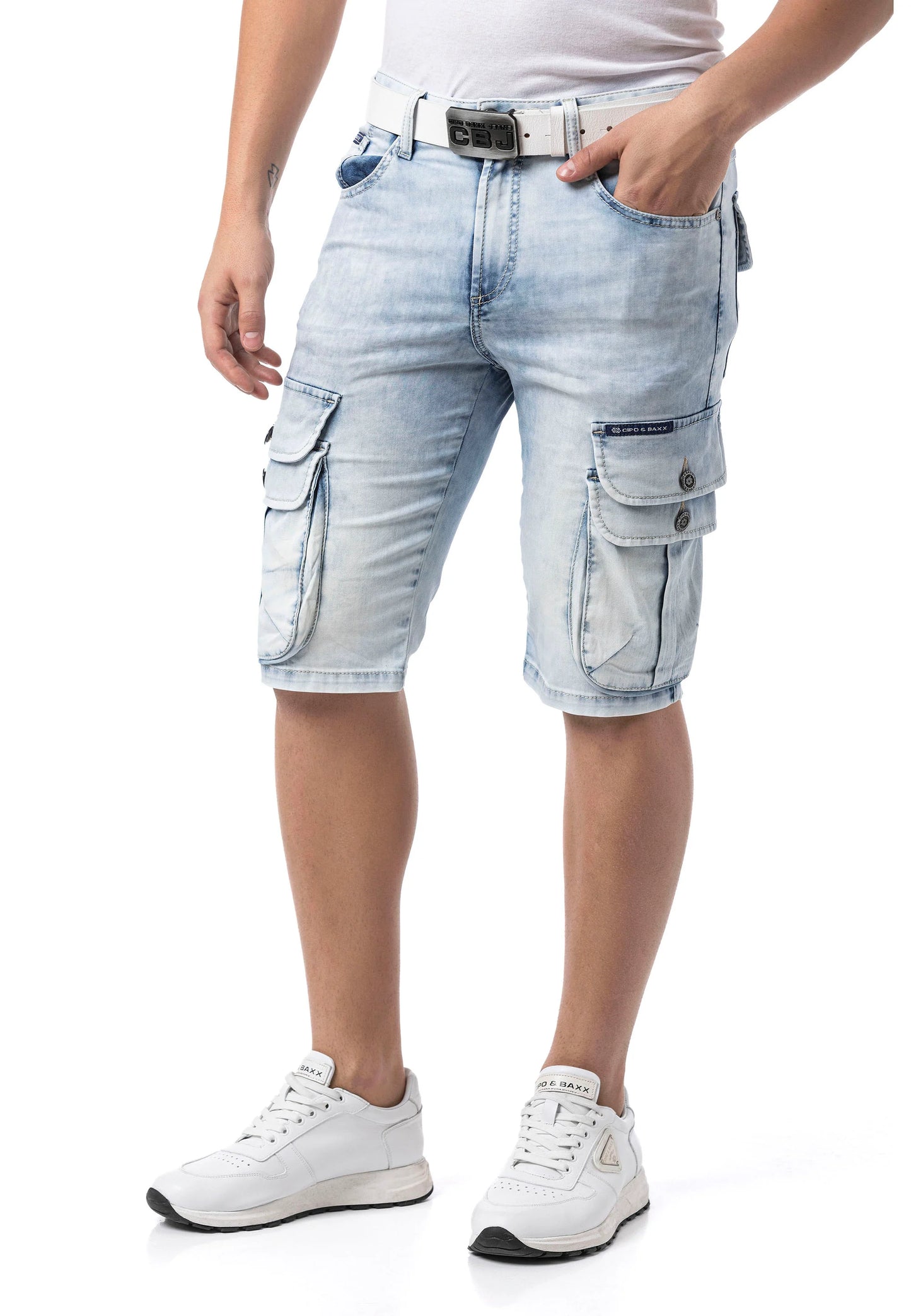 Cipo &amp; Baxx MEDFORD men's short jeans denim CK203