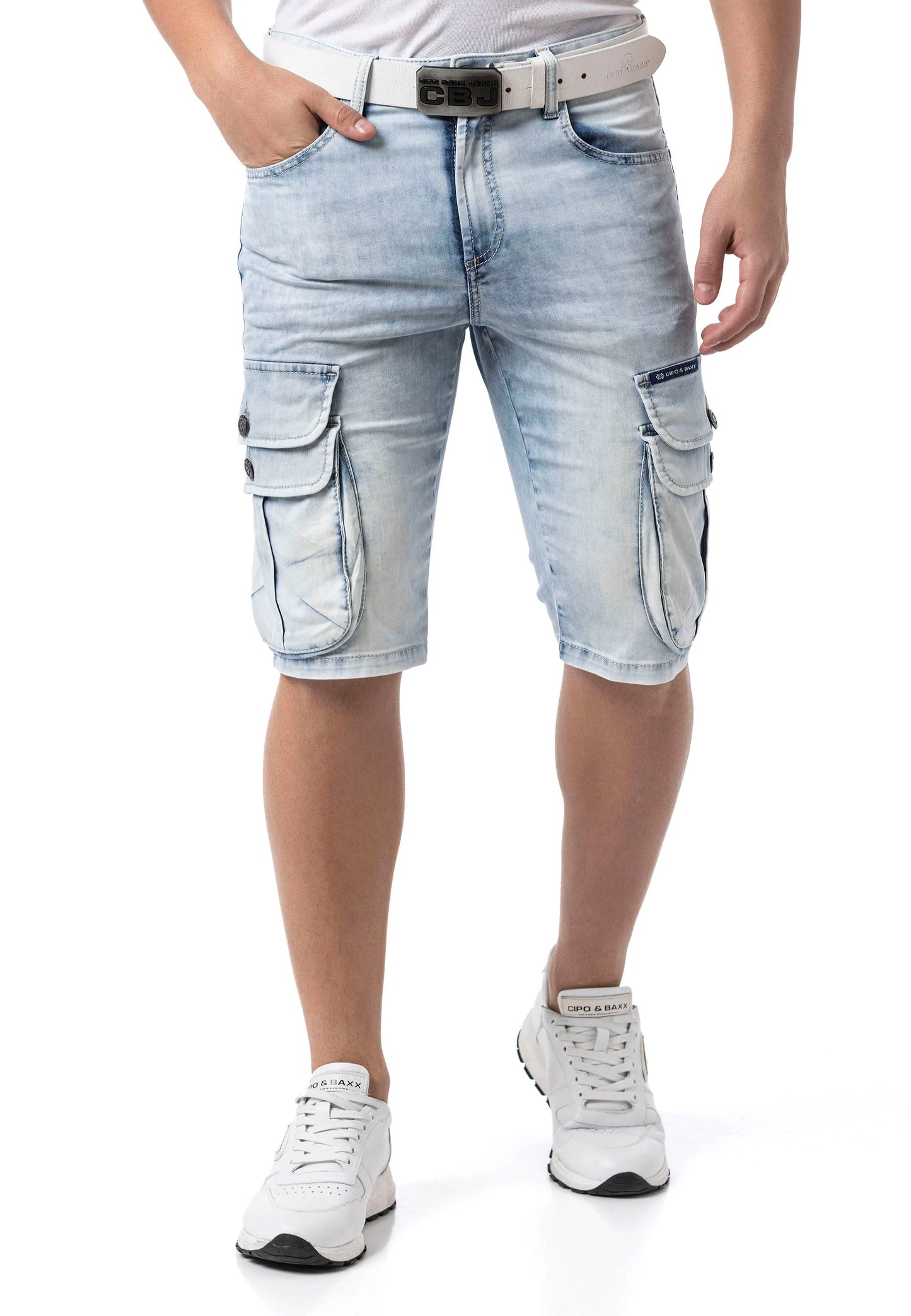 Cipo &amp; Baxx MEDFORD men's short jeans denim CK203