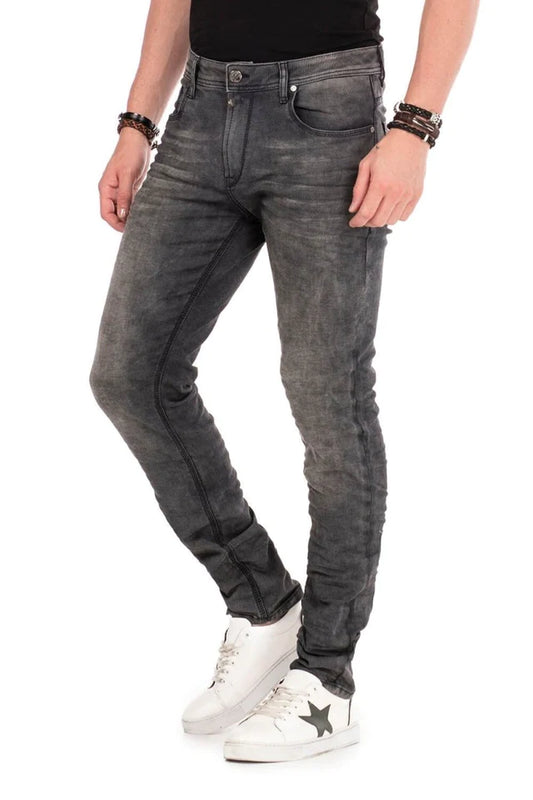 Cipo &amp; Baxx VIGAL Men's Jeans Gray Denim CD374