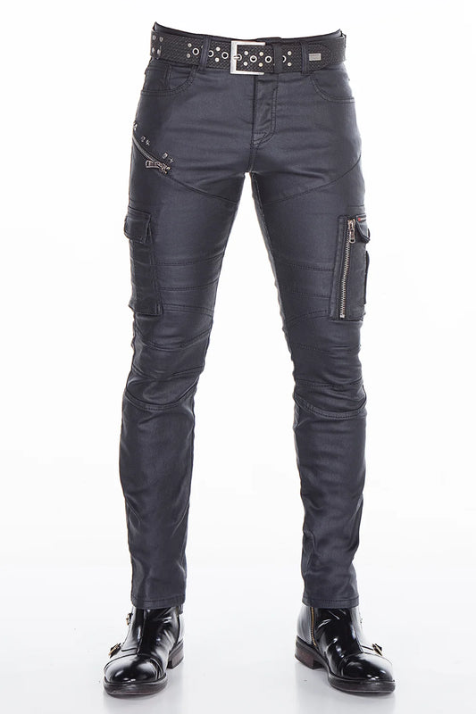 Cipo & Baxx PADUA Herren Hose Lederimitat CD405