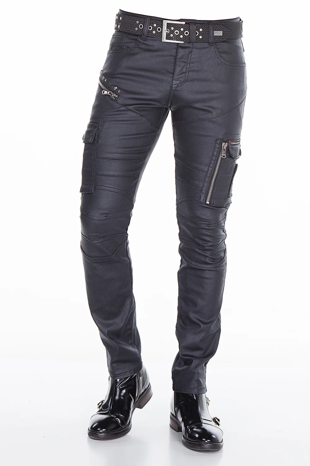 Cipo & Baxx PADUA Herren Hose Lederimitat CD405