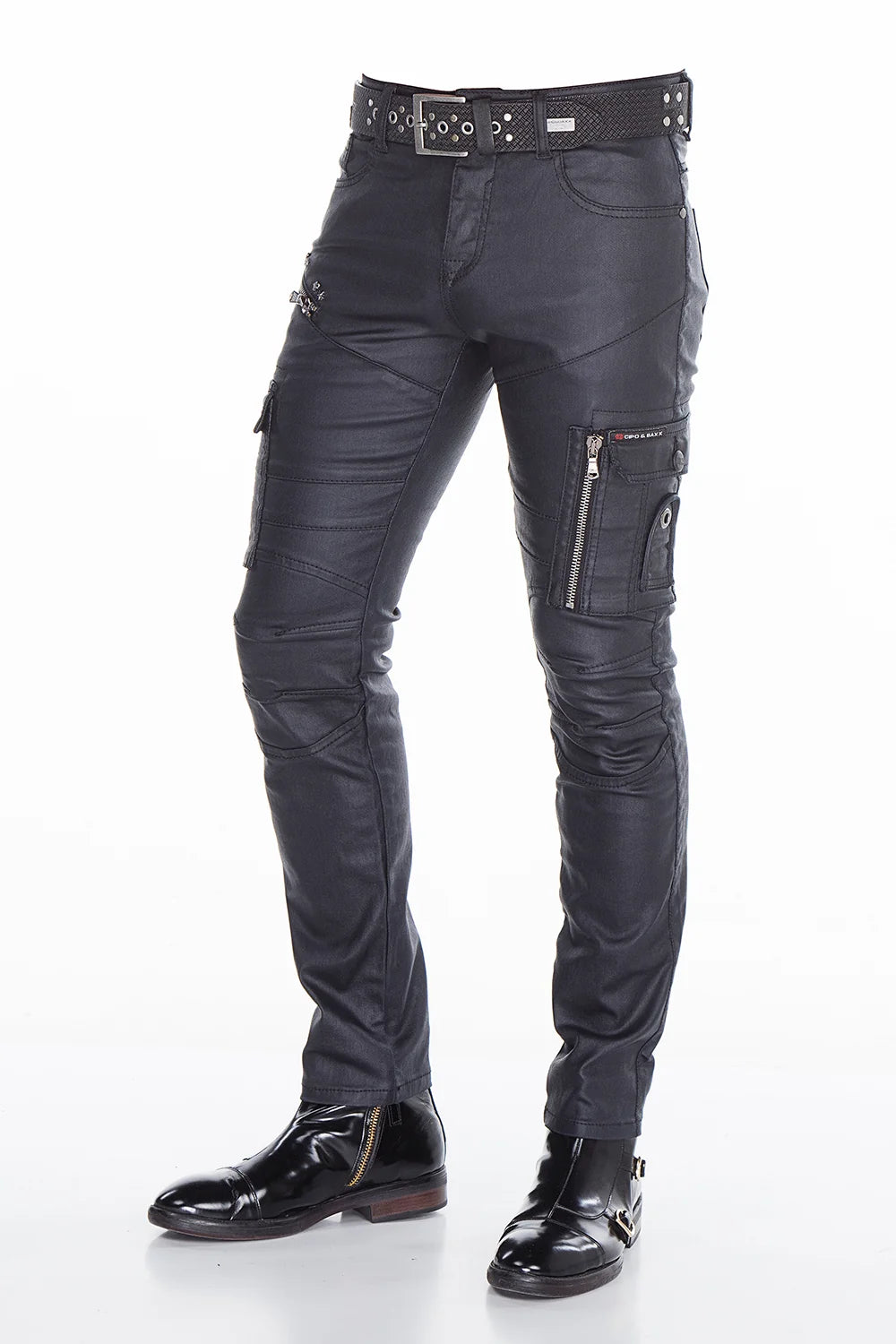 Cipo & Baxx PADUA Herren Hose Lederimitat CD405