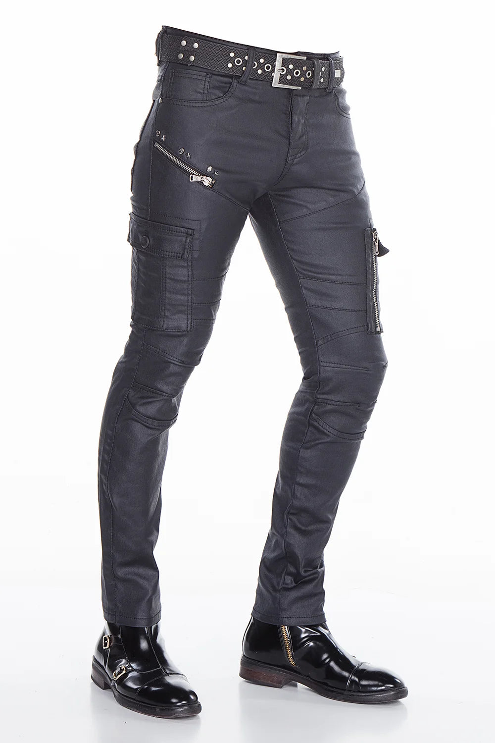 Cipo & Baxx PADUA Herren Hose Lederimitat CD405