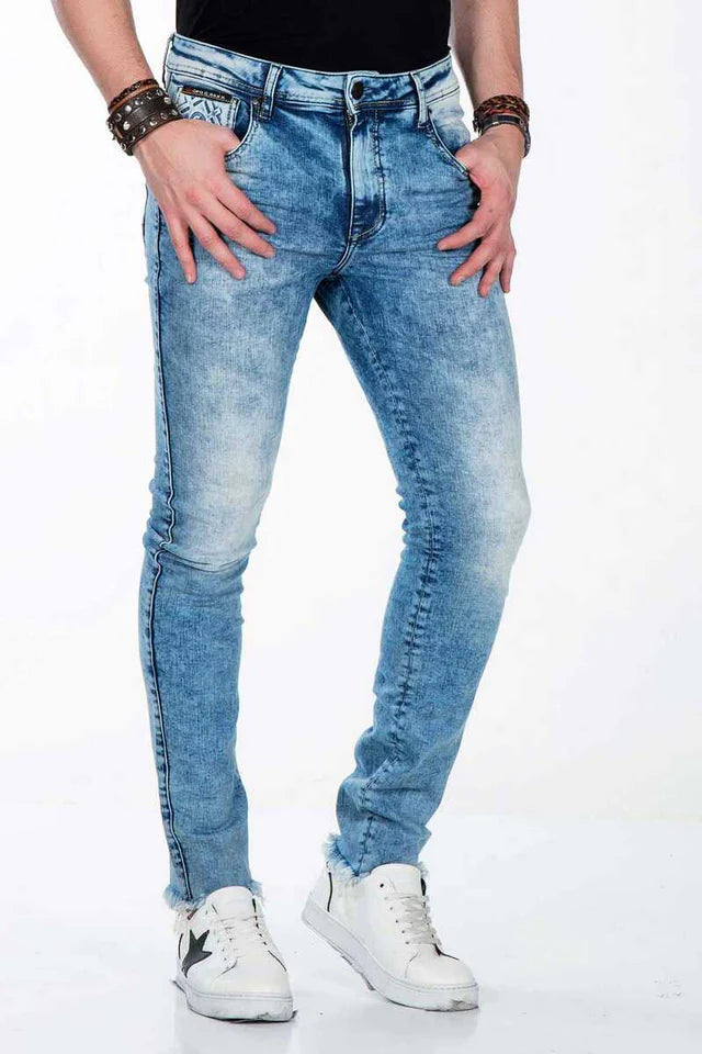 Cipo & Baxx BITBURG Herren Slim-Fit-Jeans Denim CD445