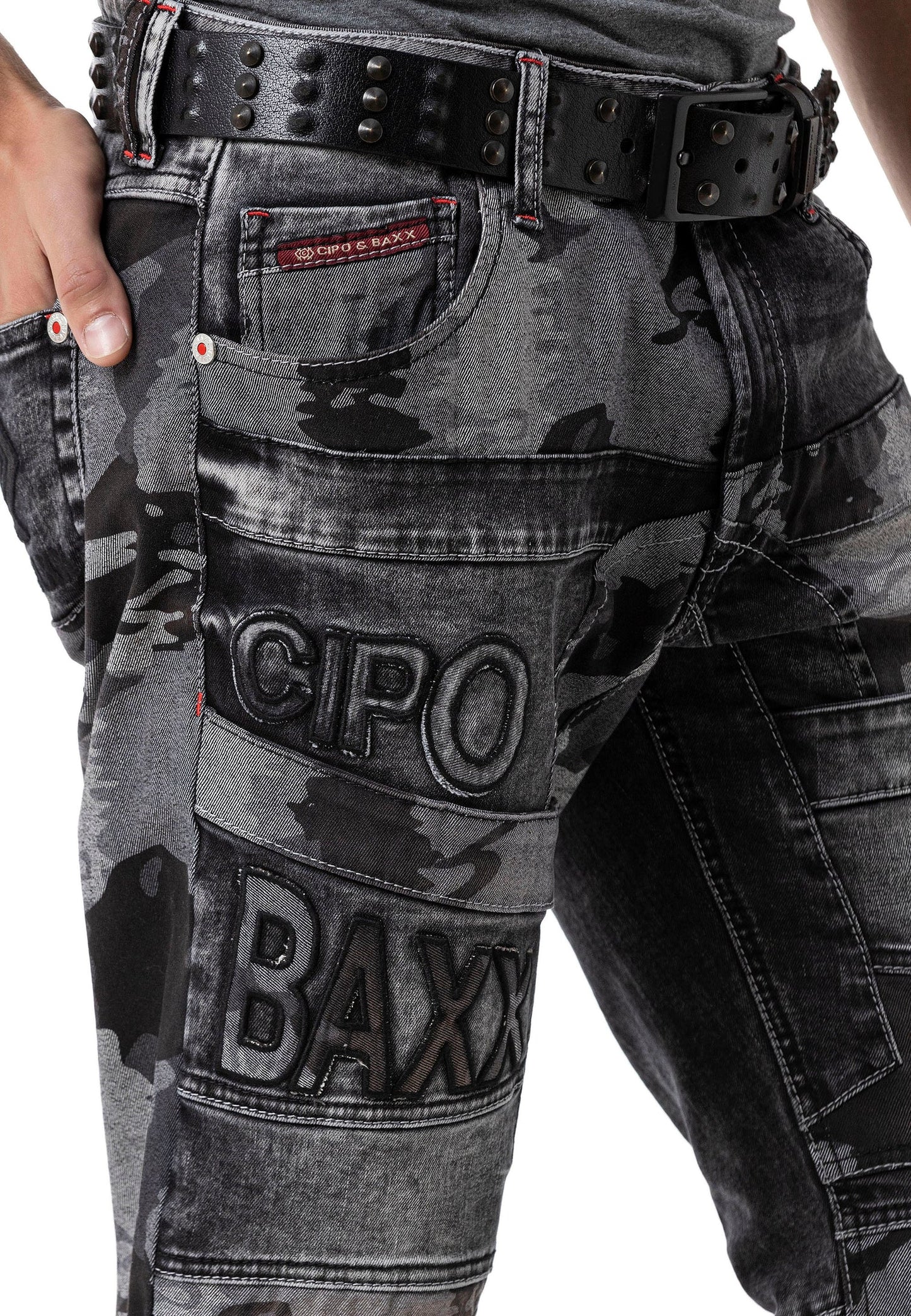 Cipo &amp; Baxx STONEGATE Men's Jeans Denim Black CD845