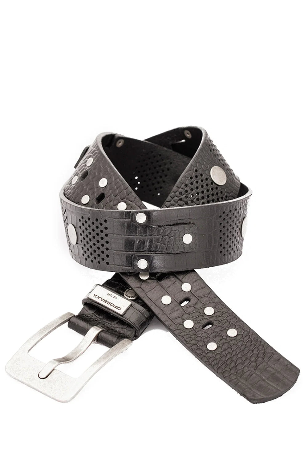 Cipo &amp; Baxx Men's Leather Belt CG162 Brown 