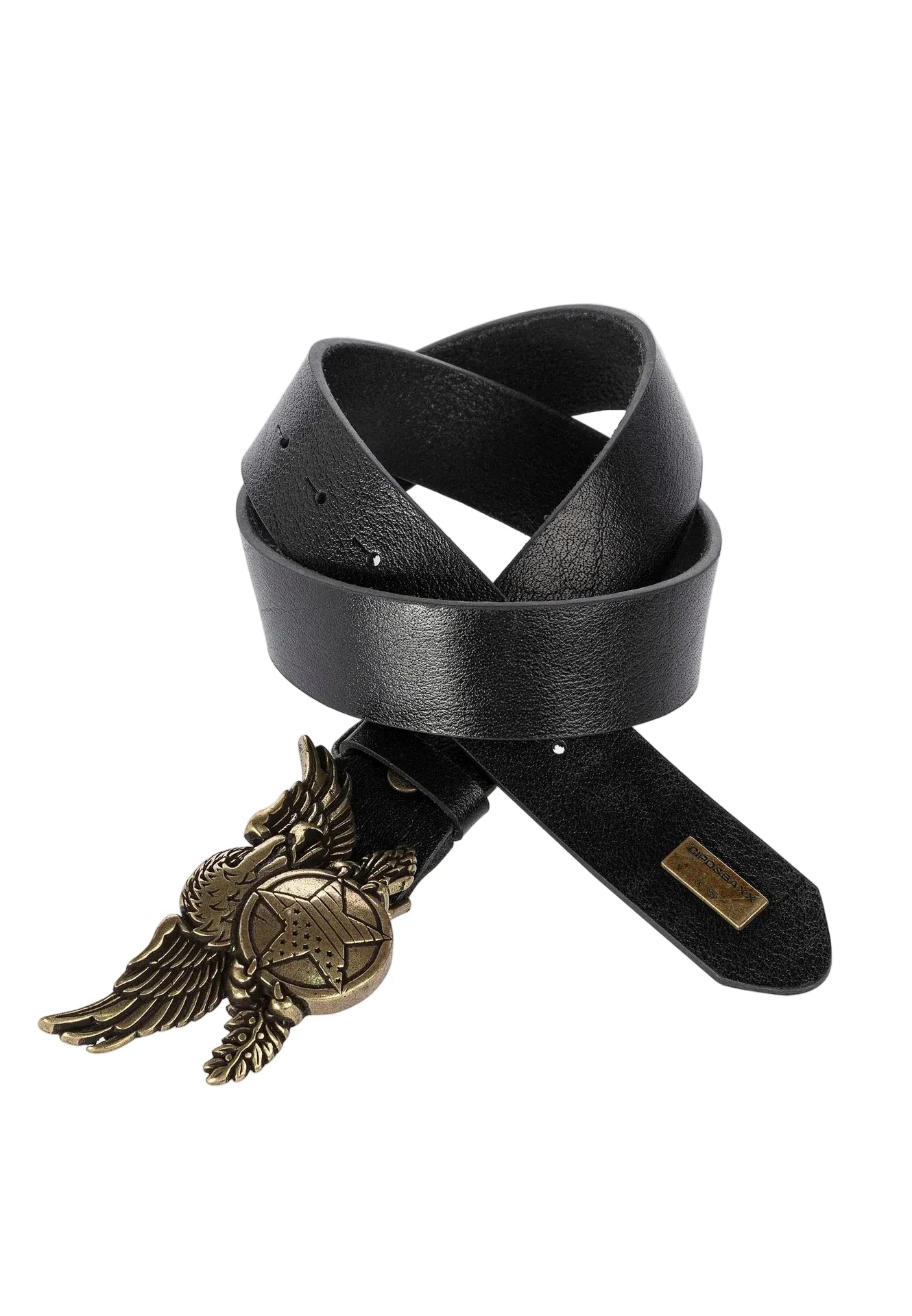 Cipo &amp; Baxx Men's Leather Belt CG184 Black 