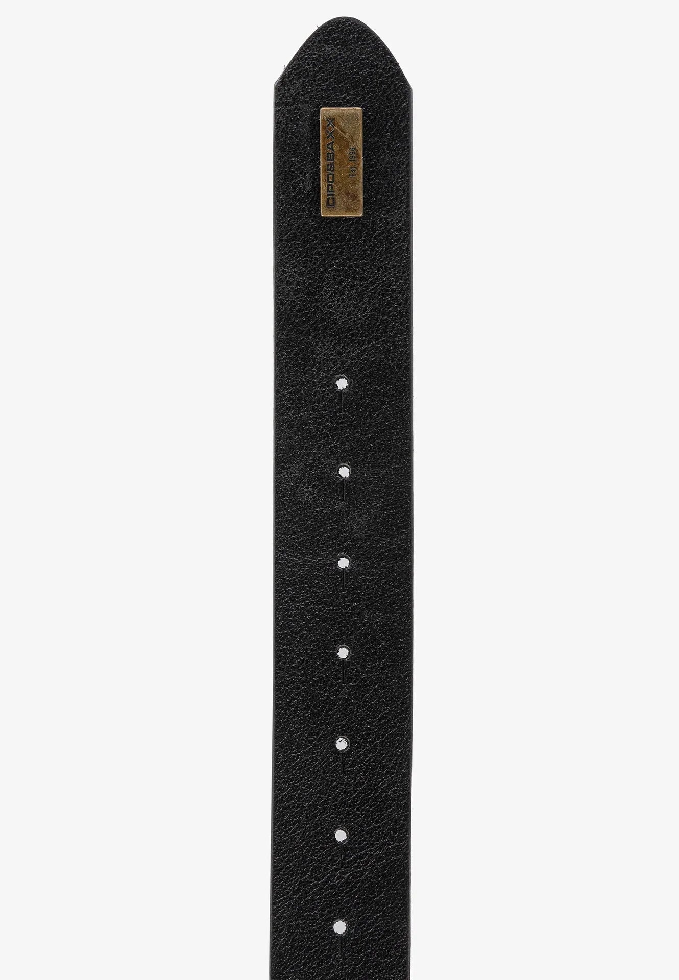 Cipo &amp; Baxx Men's Leather Belt CG184 Black 