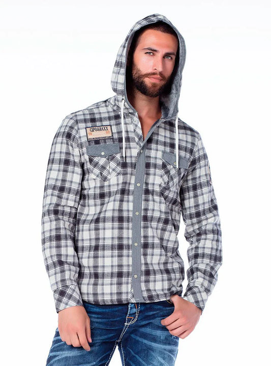 Cipo &amp; Baxx HAMBURG men's hooded shirt CH128