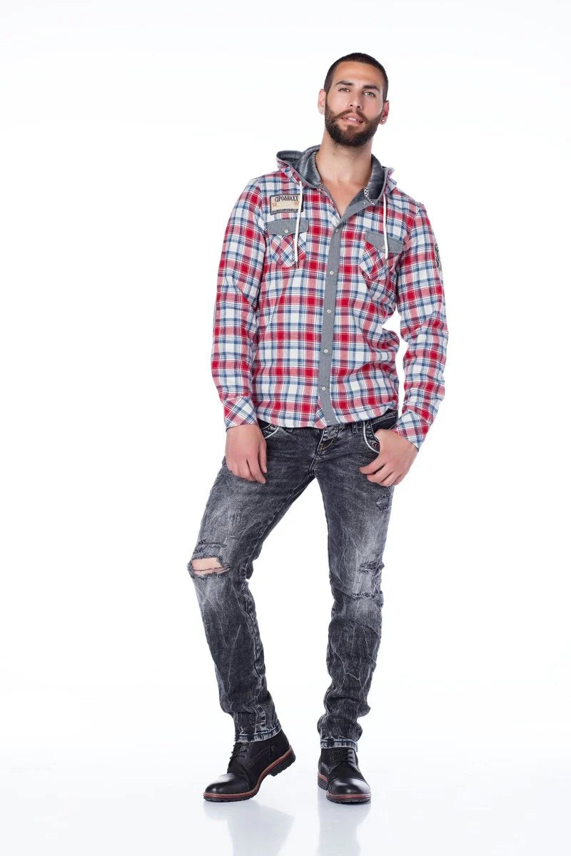 Cipo &amp; Baxx KIEL men's hooded shirt CH128