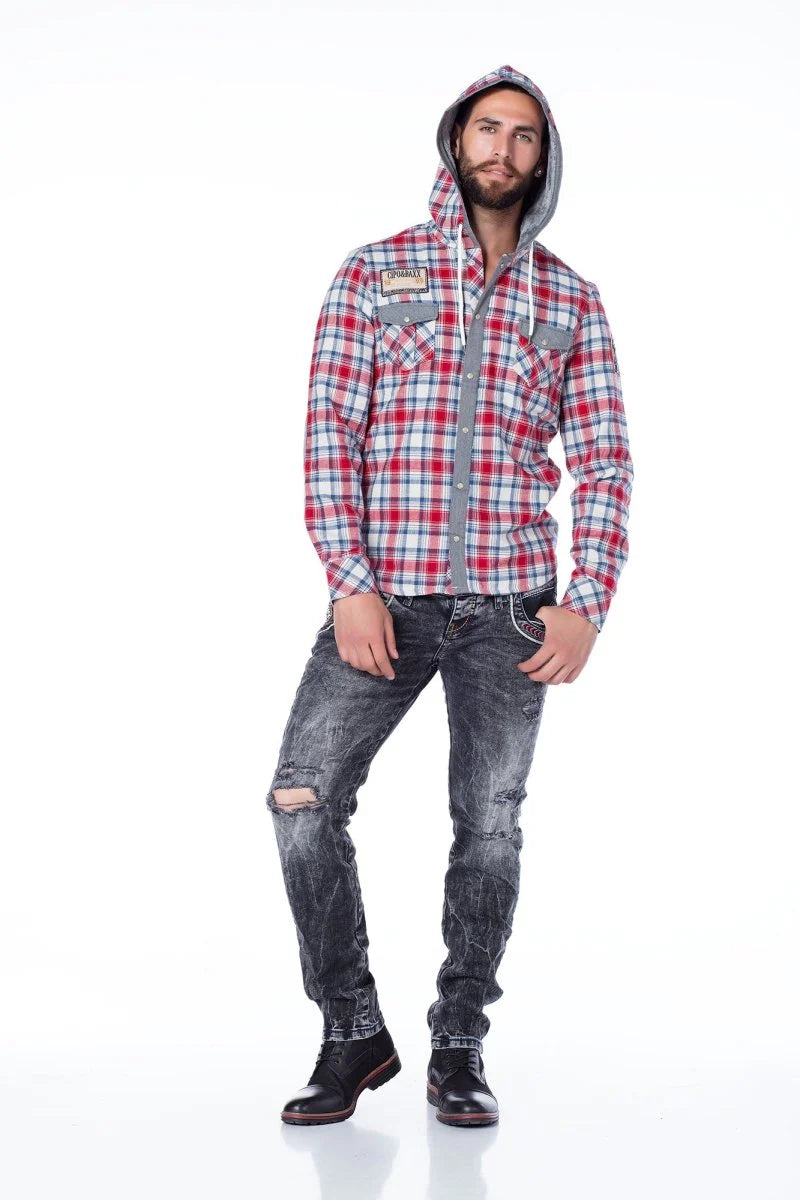 Cipo &amp; Baxx KIEL men's hooded shirt CH128