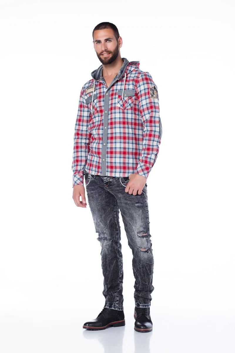 Cipo &amp; Baxx KIEL men's hooded shirt CH128