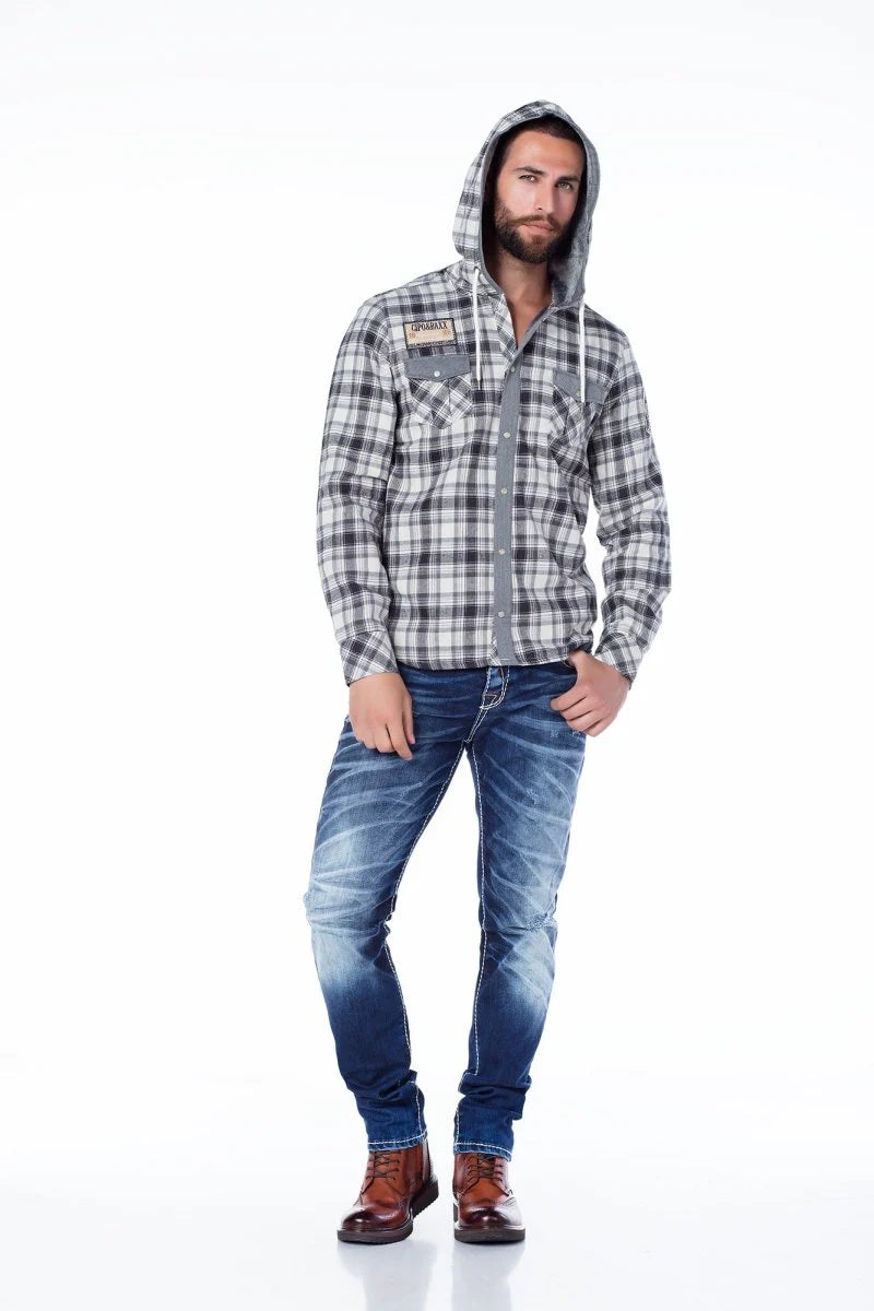 Cipo &amp; Baxx HAMBURG men's hooded shirt CH128