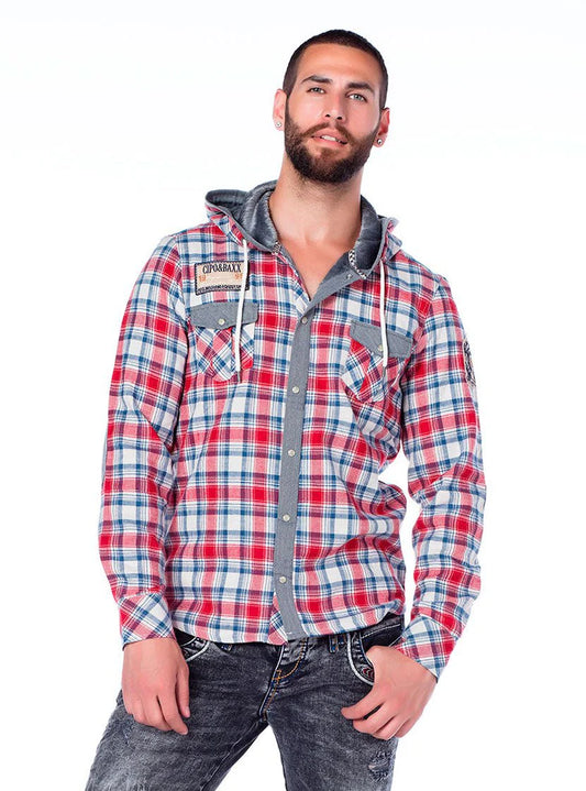 Cipo &amp; Baxx KIEL men's hooded shirt CH128