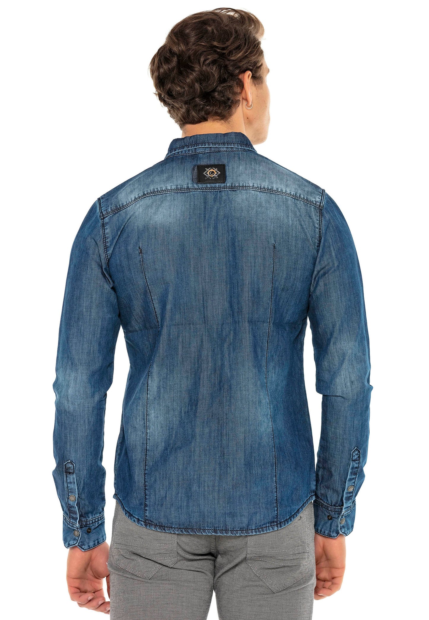 Cipo &amp; Baxx JOE men's denim shirt CH165