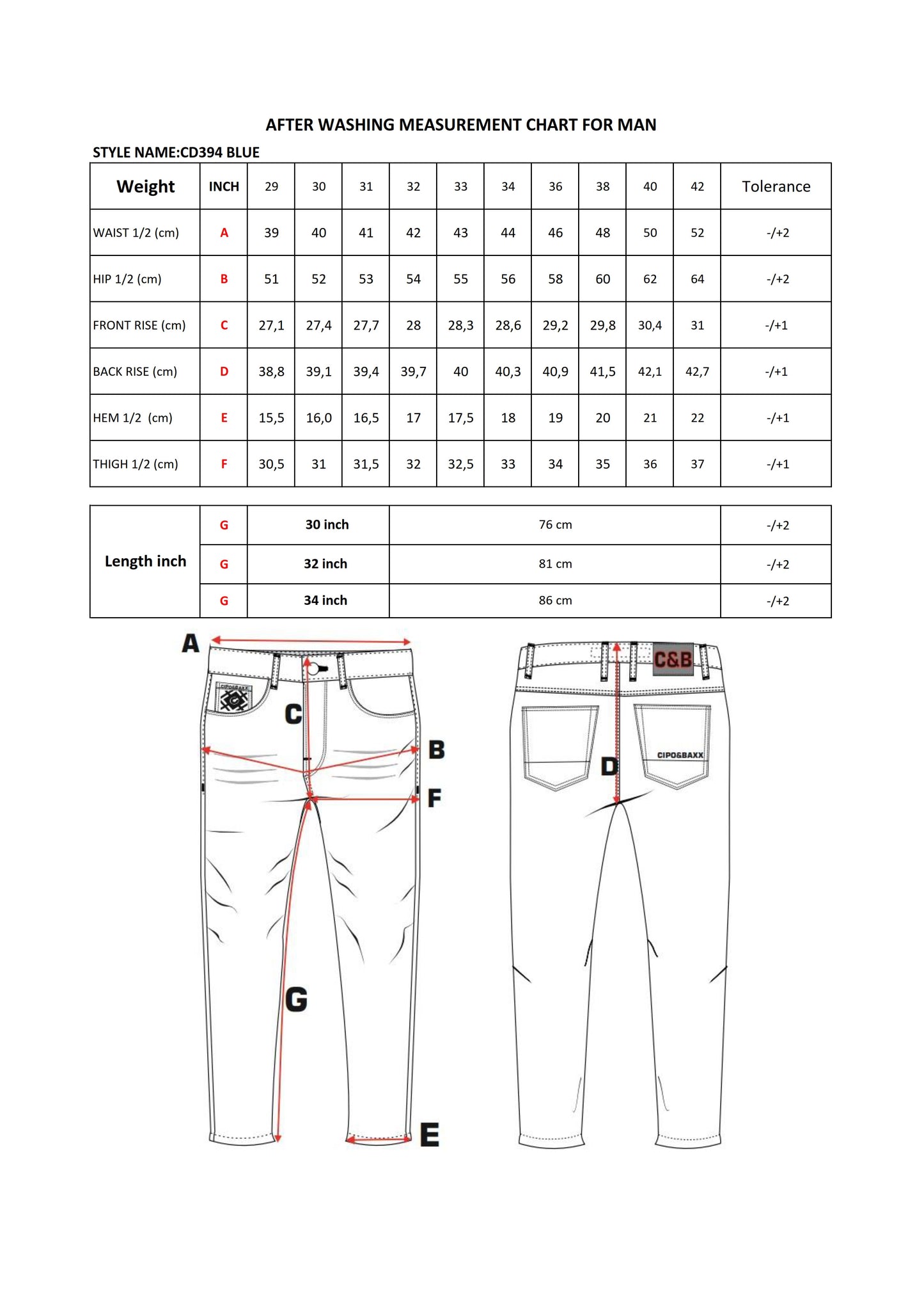 Cipo &amp; Baxx CENA Men's Jeans Denim CD391