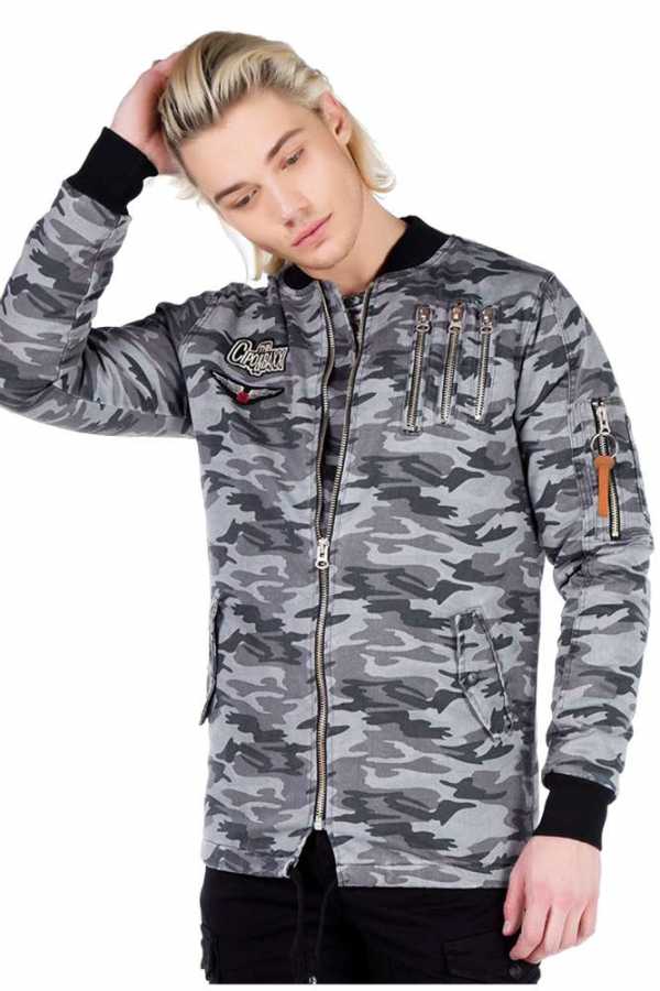 Cipo & Baxx CARTER Herren Jacke CJ153 grey