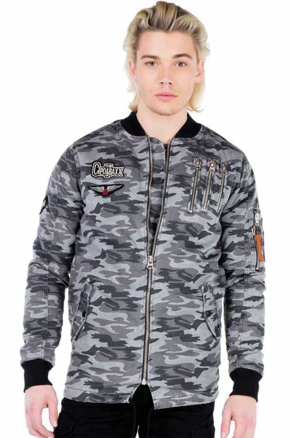 Cipo & Baxx CARTER Herren Jacke CJ153 grey