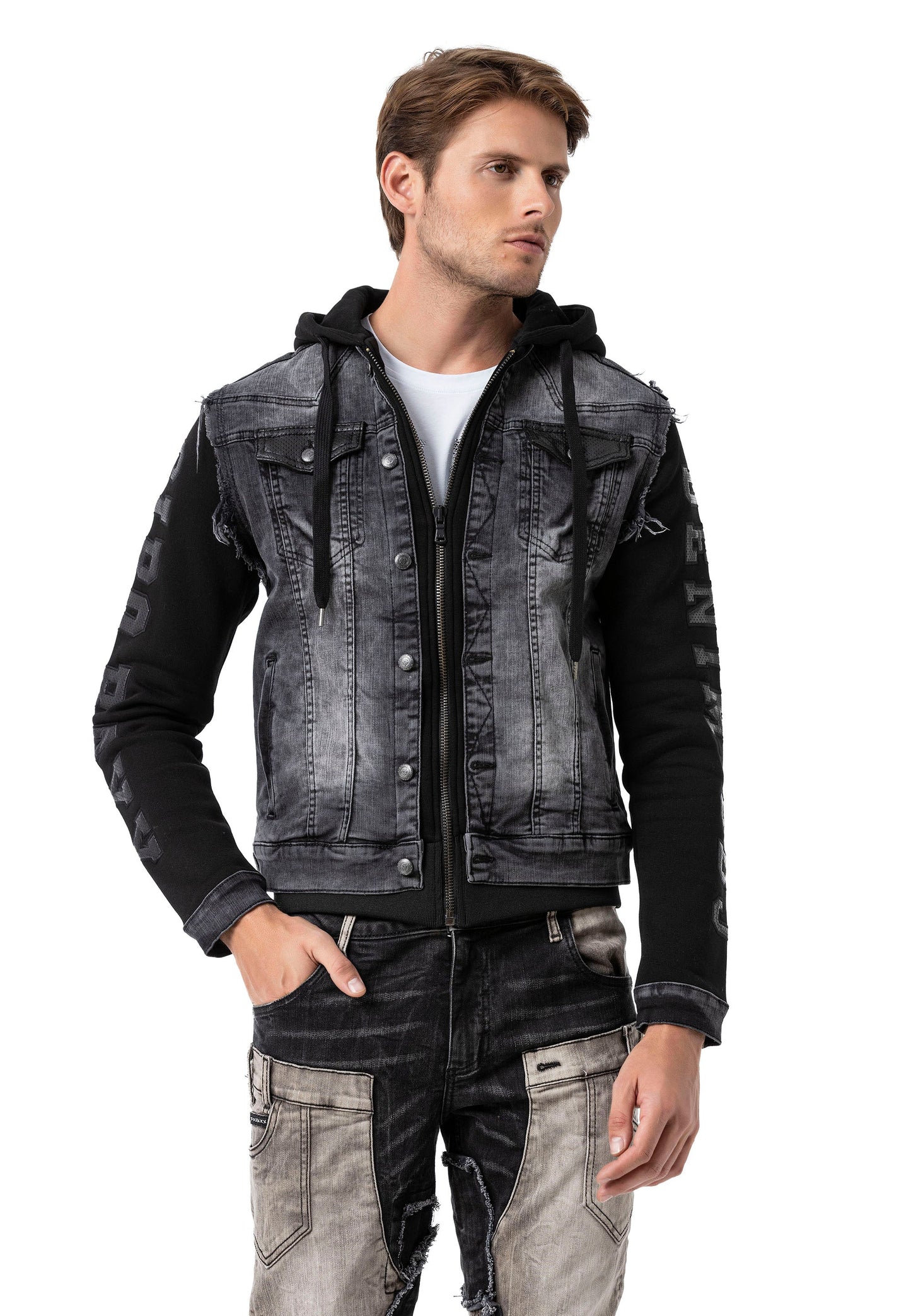 Cipo &amp; Baxx BLACKPOOL Men's Jeans Jacket Vest Denim CJ155