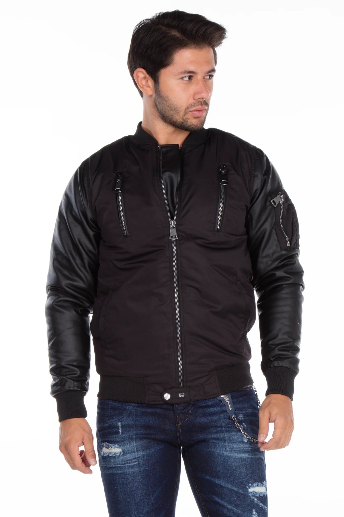 Cipo & Baxx NAGANO Herren BomberJacke Bestickt  CJ175