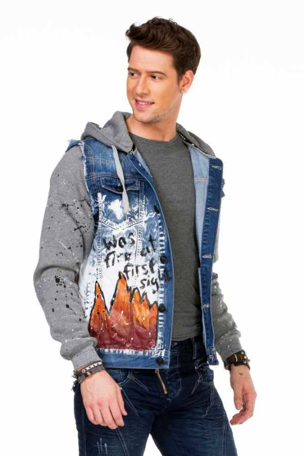 Cipo & Baxx FLAME Herren Jeans Jacke Denim CJ209