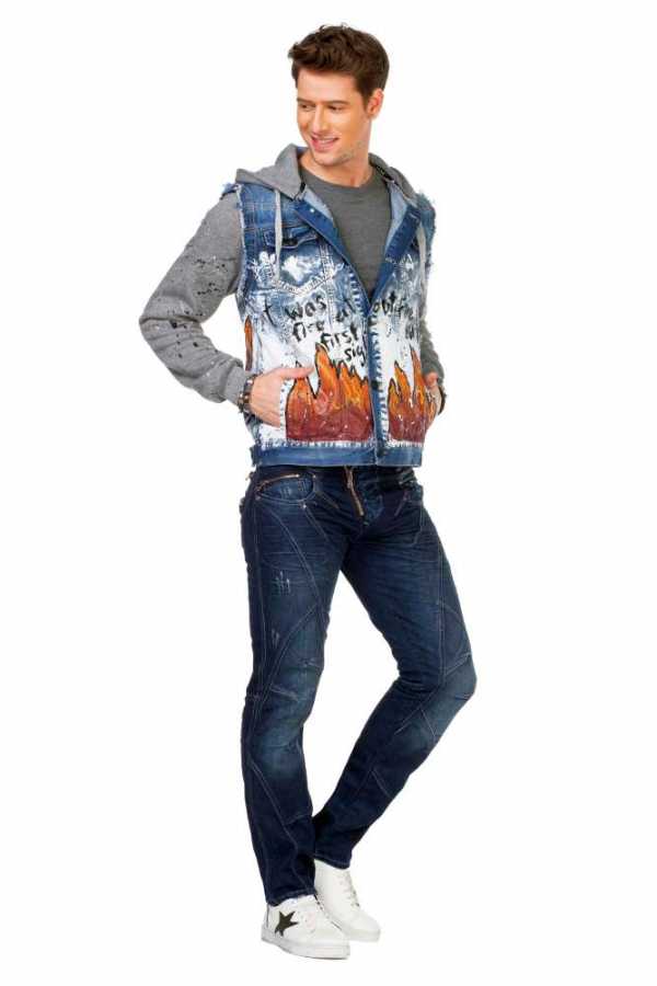 Cipo & Baxx FLAME Herren Jeans Jacke Denim CJ209