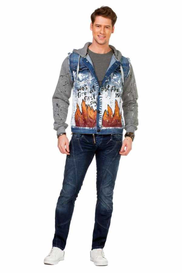 Cipo & Baxx FLAME Herren Jeans Jacke Denim CJ209