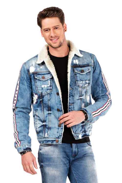 Cipo & Baxx FLAG Herren Jeans Jacke Denim CJ233