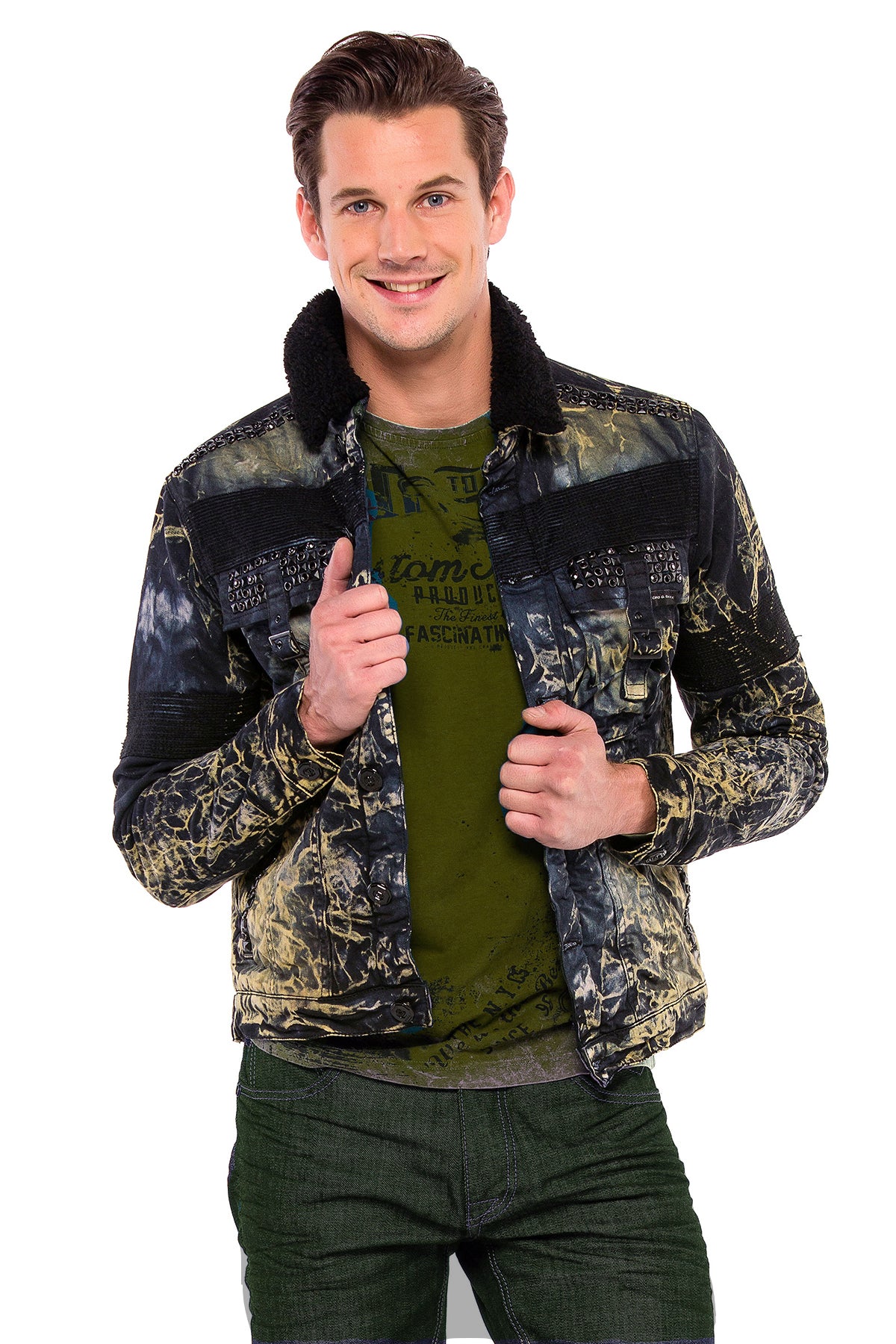 Cipo & Baxx EVERETT Herren Jeans Jacke Denim CJ245