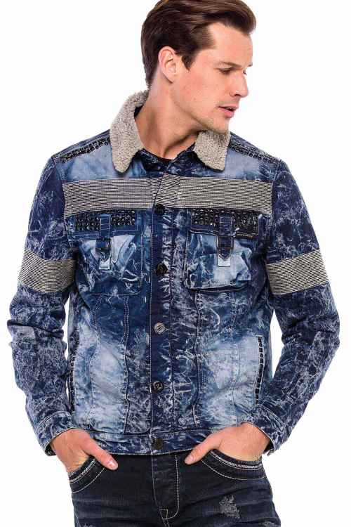 Cipo & Baxx EVERETT Herren Jeans Jacke Denim CJ245 blue