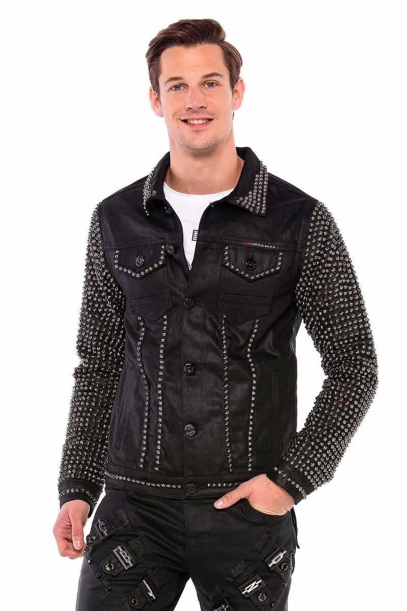 Cipo &amp; Baxx JERMAINE Men's Biker Leather Jacket CJ249