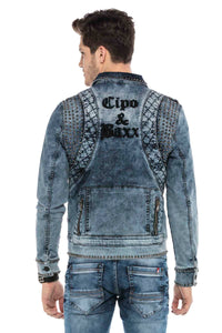 Cipo &amp; Baxx GOLDBERG Men's Jeans Jacket Denim CJ265
