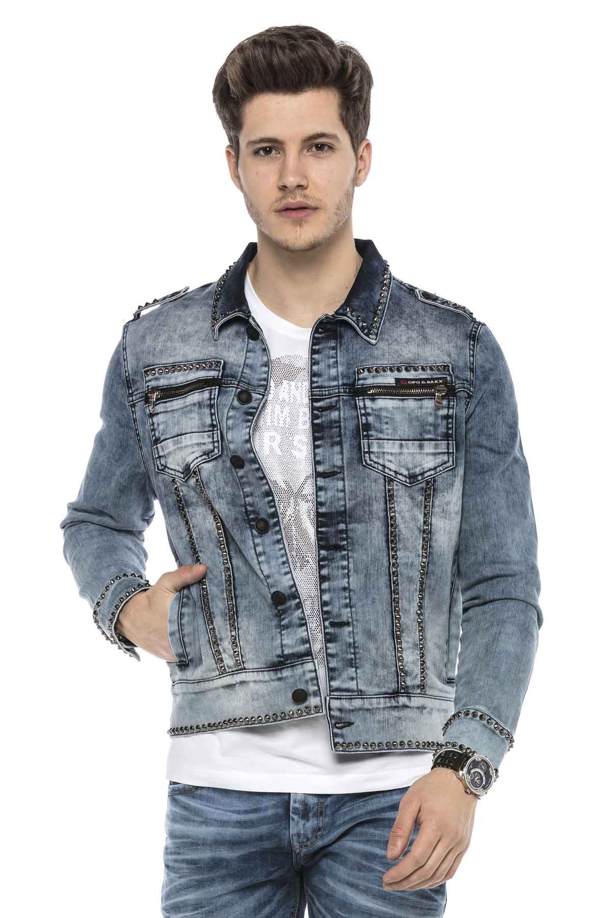 Cipo &amp; Baxx GOLDBERG Men's Jeans Jacket Denim CJ265