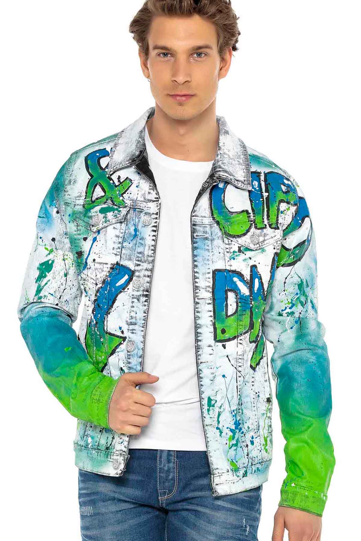 Cipo &amp; Baxx GOLDBERG Men's Jeans Jacket Denim CJ265
