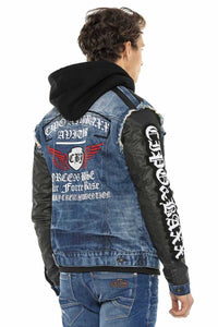 Cipo &amp; Baxx ROSWELL Men's Jeans Jacket Denim CJ259