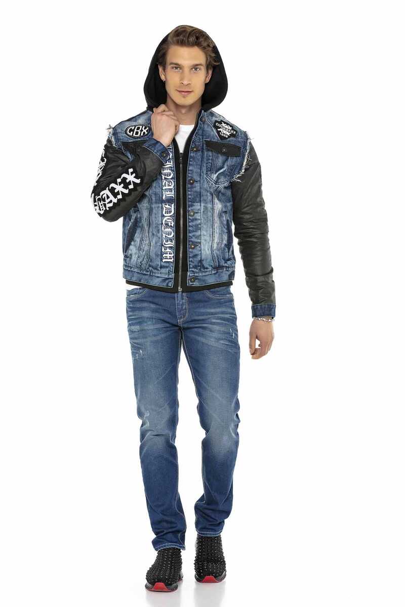 Cipo &amp; Baxx CLAN Men's Jeans Jacket Denim CJ255