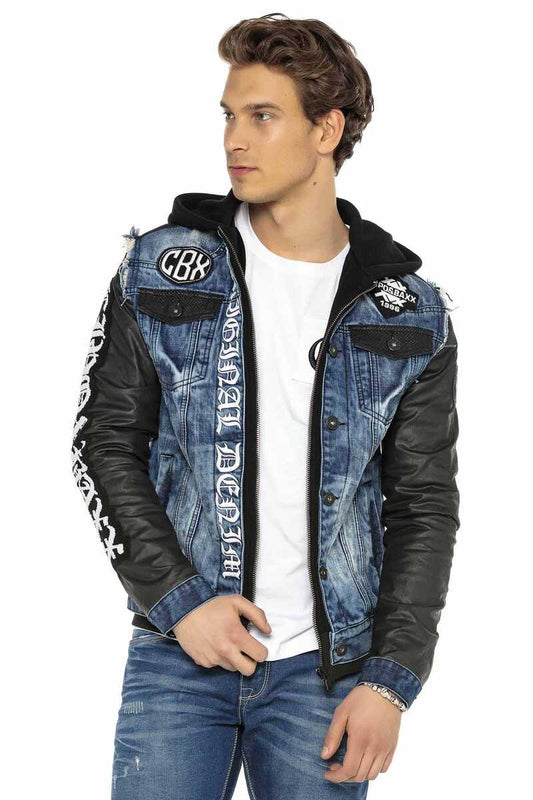 Cipo &amp; Baxx CLAN Men's Jeans Jacket Denim CJ255