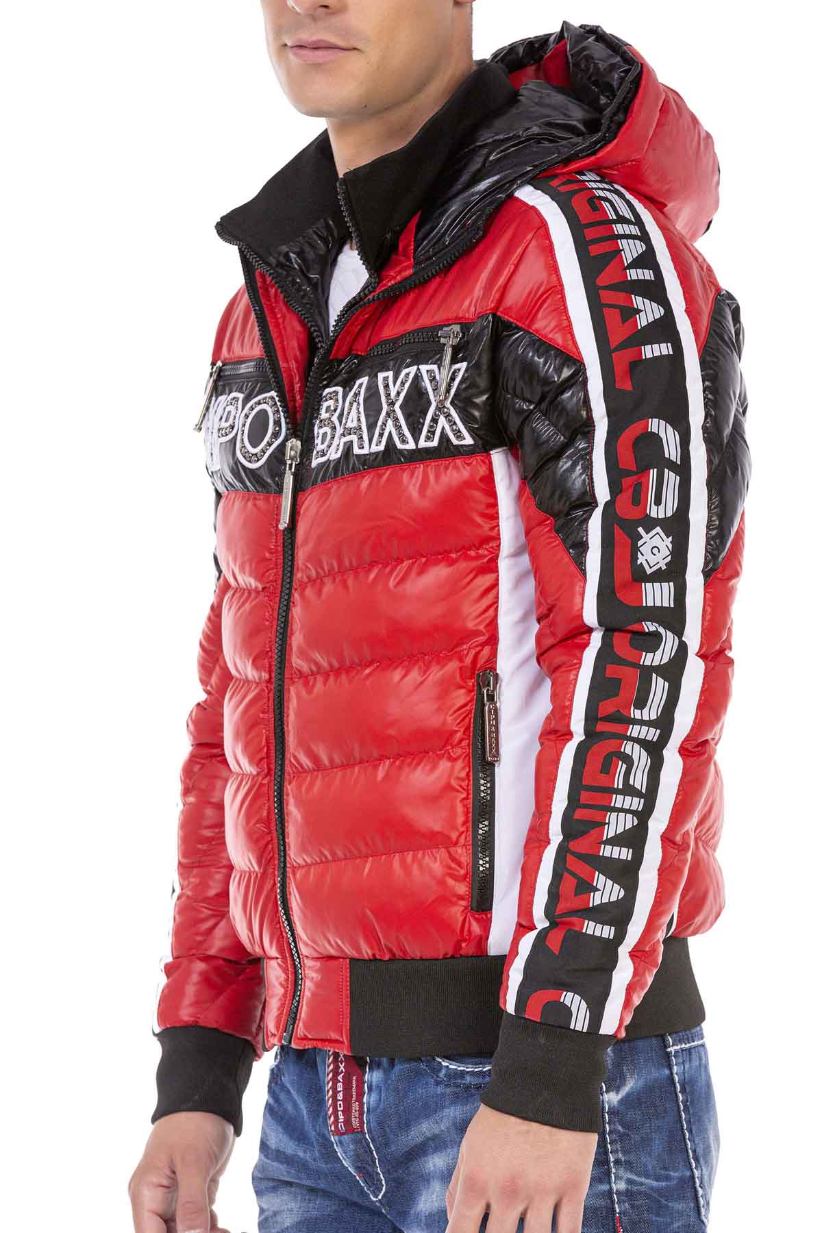 Cipo & Baxx AARON Herren Bomberjacke CJ268 rot