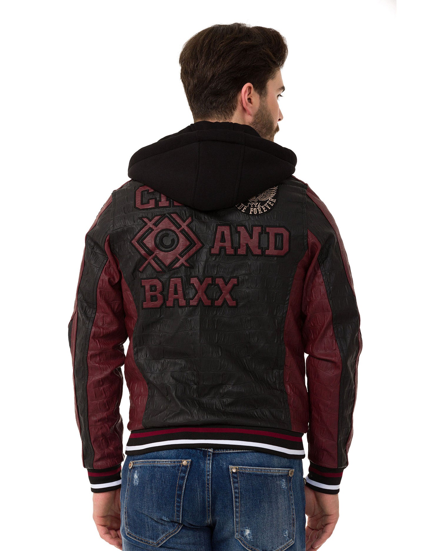 Cipo & Baxx ENZO Herren Biker Leder Jacke CJ284