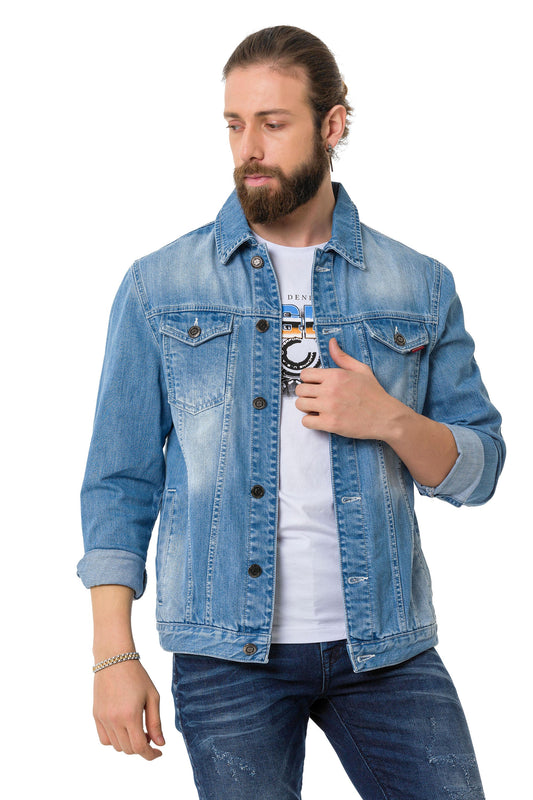 Cipo & Baxx ROB Herren Jeans Jacke Denim Blue CJ289
