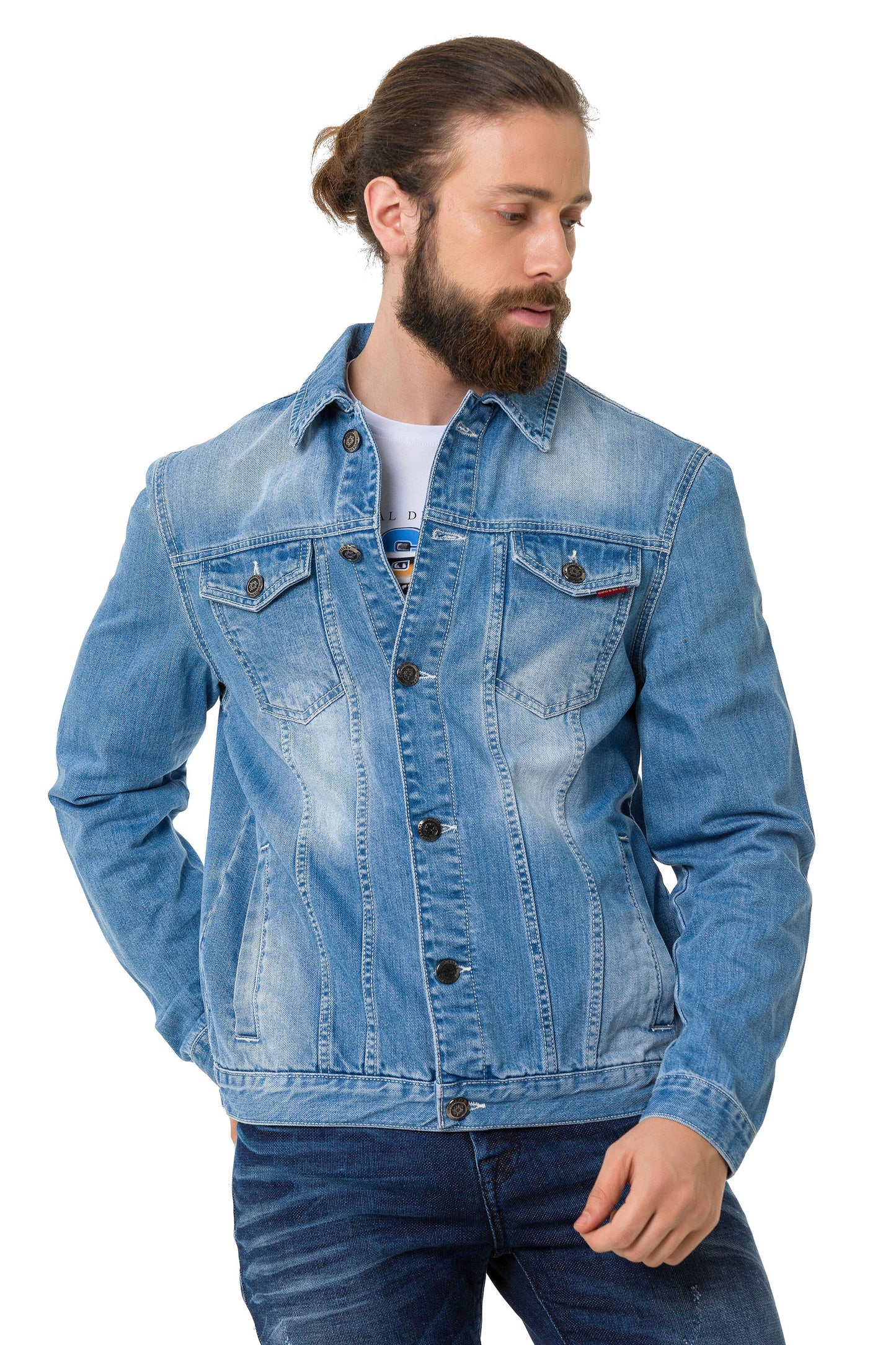 Cipo &amp; Baxx ROB Men's Jeans Jacket Denim CJ289