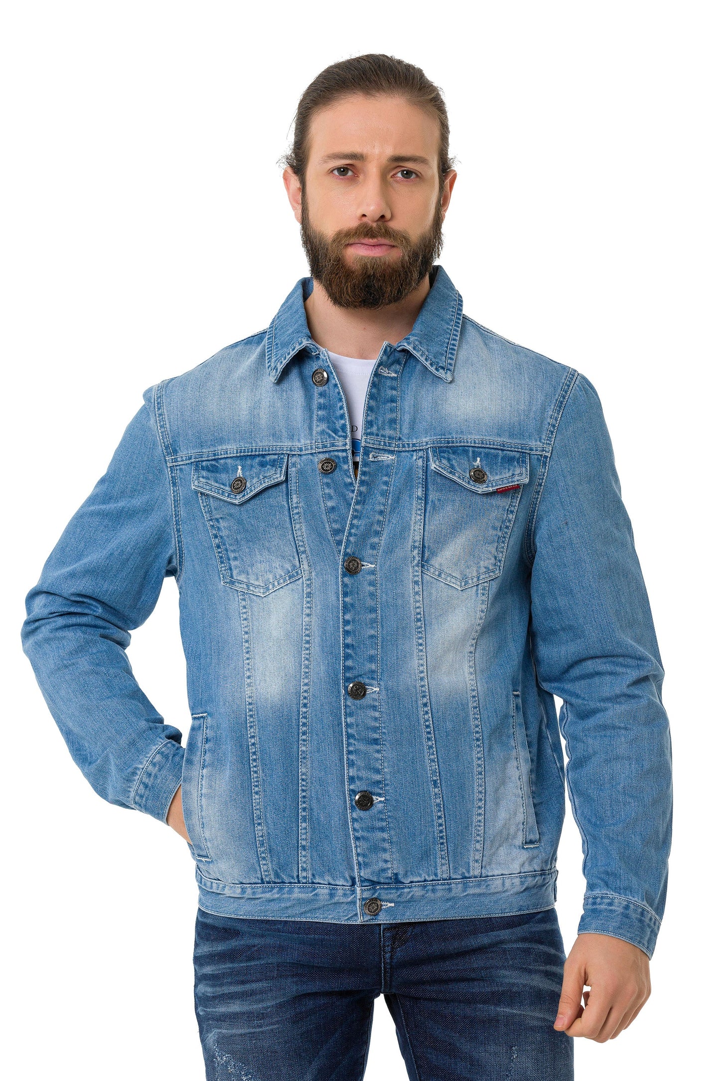 Cipo &amp; Baxx ROB Men's Jeans Jacket Denim CJ289