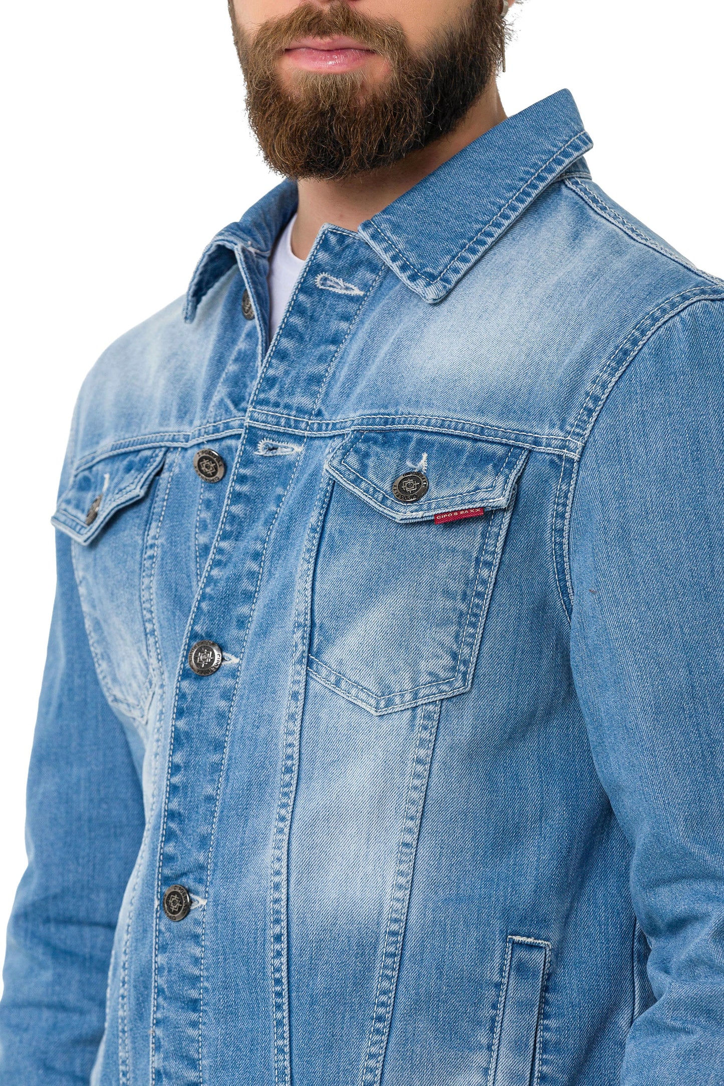 Cipo &amp; Baxx ROB Men's Jeans Jacket Denim CJ289