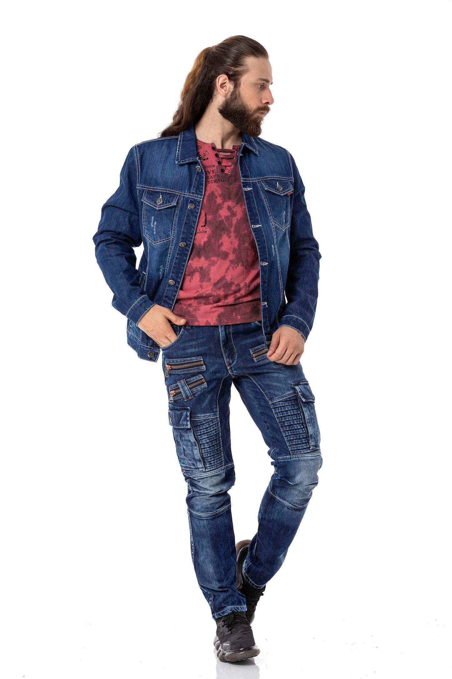 Cipo &amp; Baxx ROB Men's Jeans Jacket Denim CJ289
