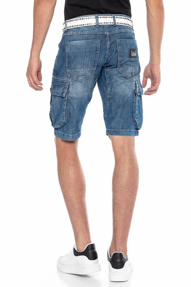 Cipo &amp; Baxx FARGO Men's Short Jeans Denim CK229