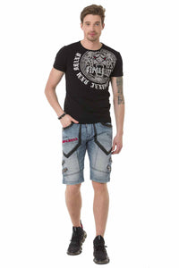 Cipo &amp; Baxx LUCA men's short jeans denim CK259