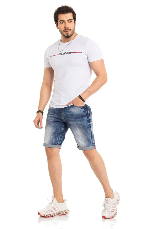 Cipo & Baxx ORBIT Herren Kurze Jeans Denim CK266 - Persvision
