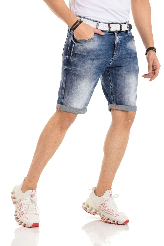 Cipo &amp; Baxx ORBIT Men's Short Jeans Denim CK266