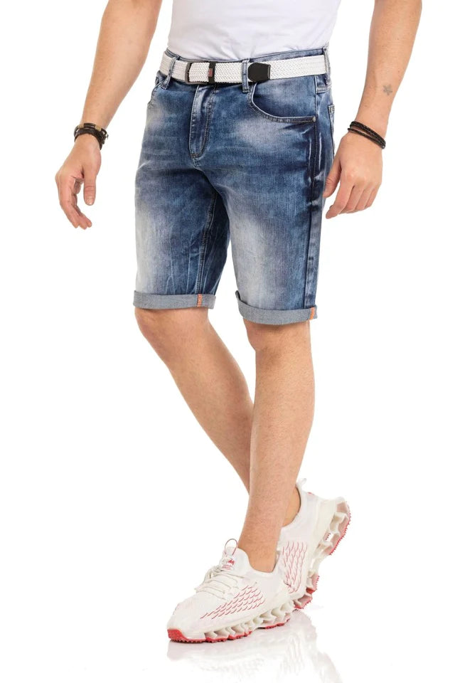 Cipo &amp; Baxx ORBIT Men's Short Jeans Denim CK266