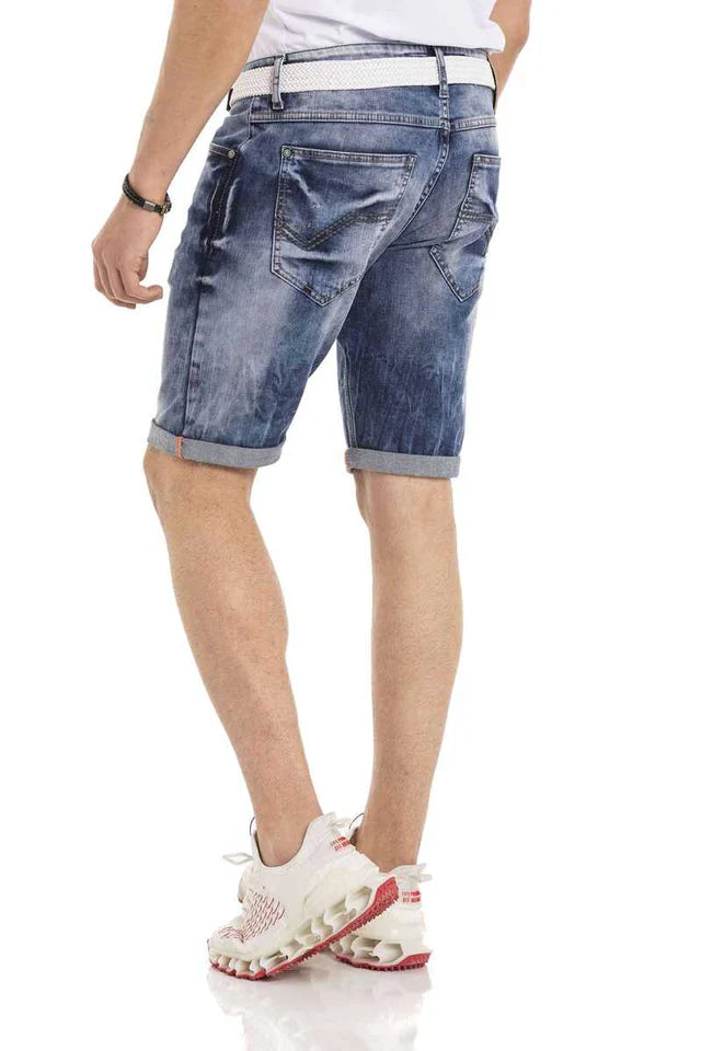 Cipo &amp; Baxx ORBIT Men's Short Jeans Denim CK266